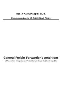 General Freight Forwarder's conditions